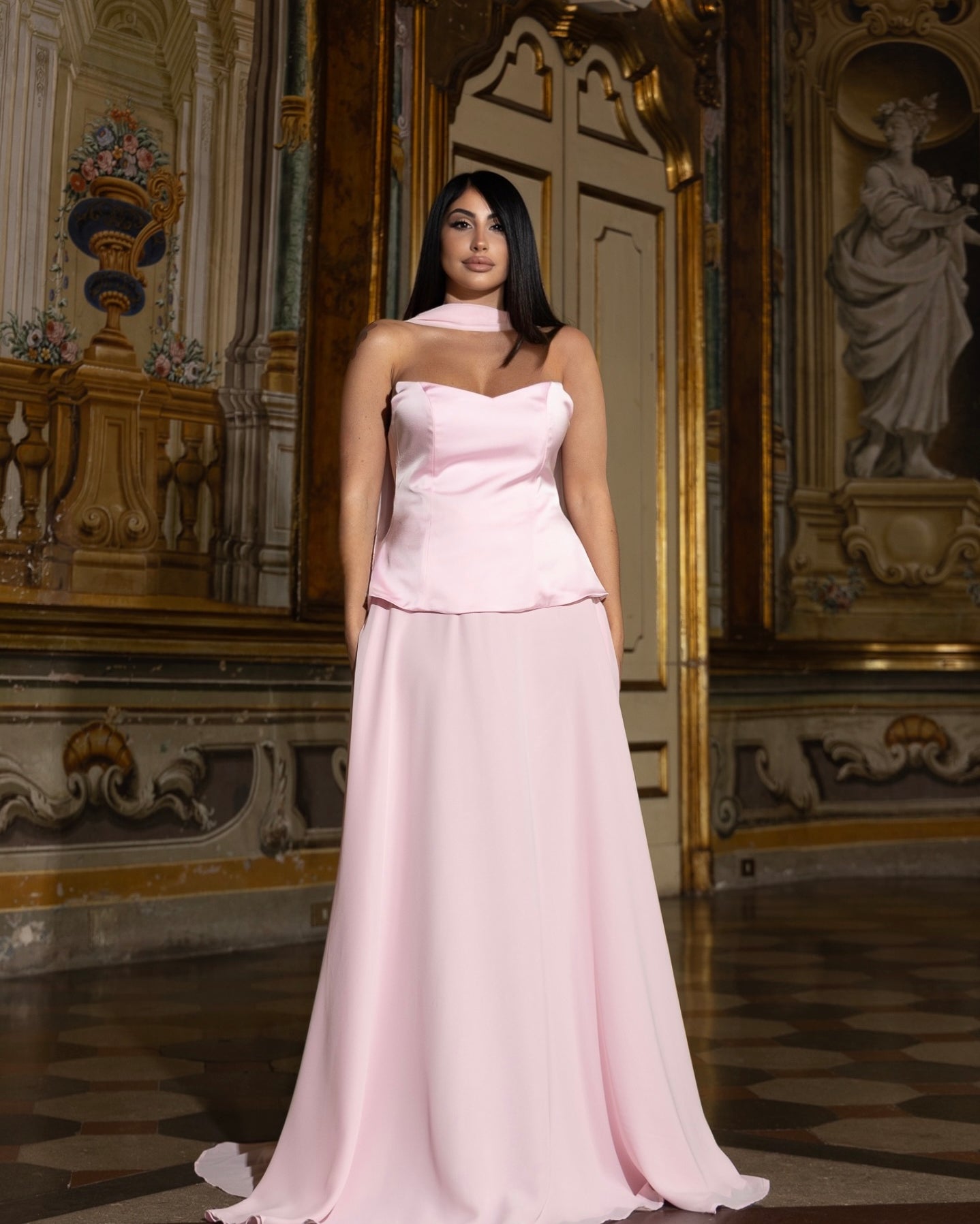 CORPETTO VITTORIA ROSA CON STOLA